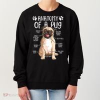 Funny Anatomy Pug Dog Pug Lover Women's Sweatshirt thumb 0