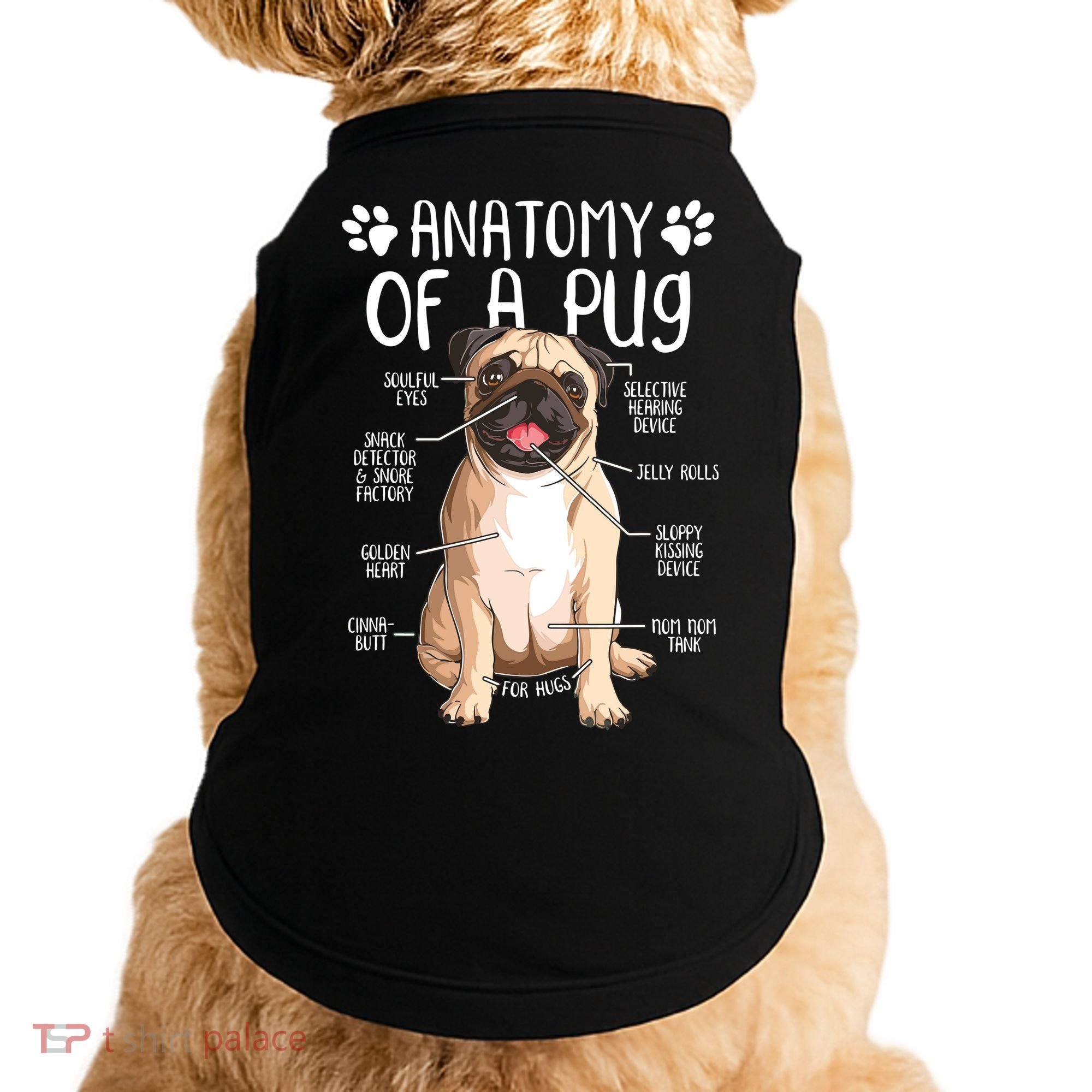 Funny Anatomy Pug Dog Pug Lover Doggie Tank