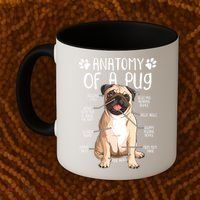 Funny Anatomy Pug Dog Pug Lover Coffee Mug thumb 2