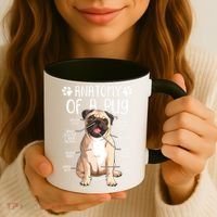Funny Anatomy Pug Dog Pug Lover Coffee Mug thumb 3