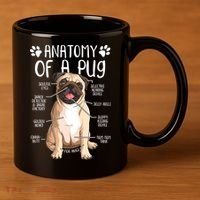 Funny Anatomy Pug Dog Pug Lover 11oz C Handle Ceramic Mug thumb 3