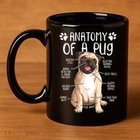 Funny Anatomy Pug Dog Pug Lover 11oz C Handle Ceramic Mug thumb 4