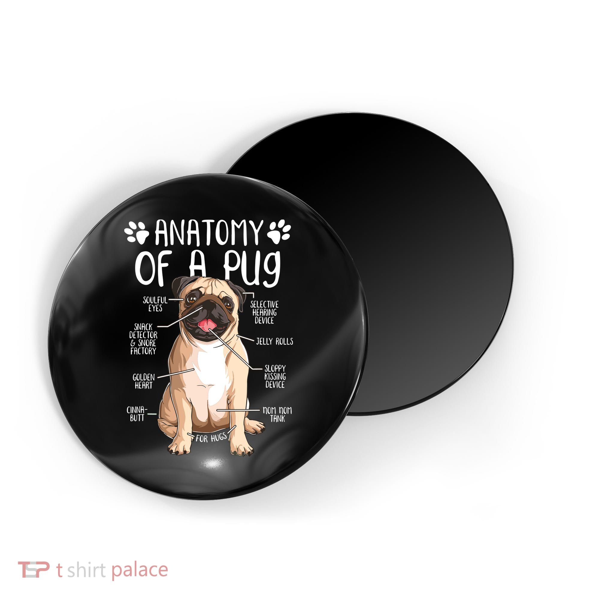Funny Anatomy Pug Dog Pug Lover Magnet