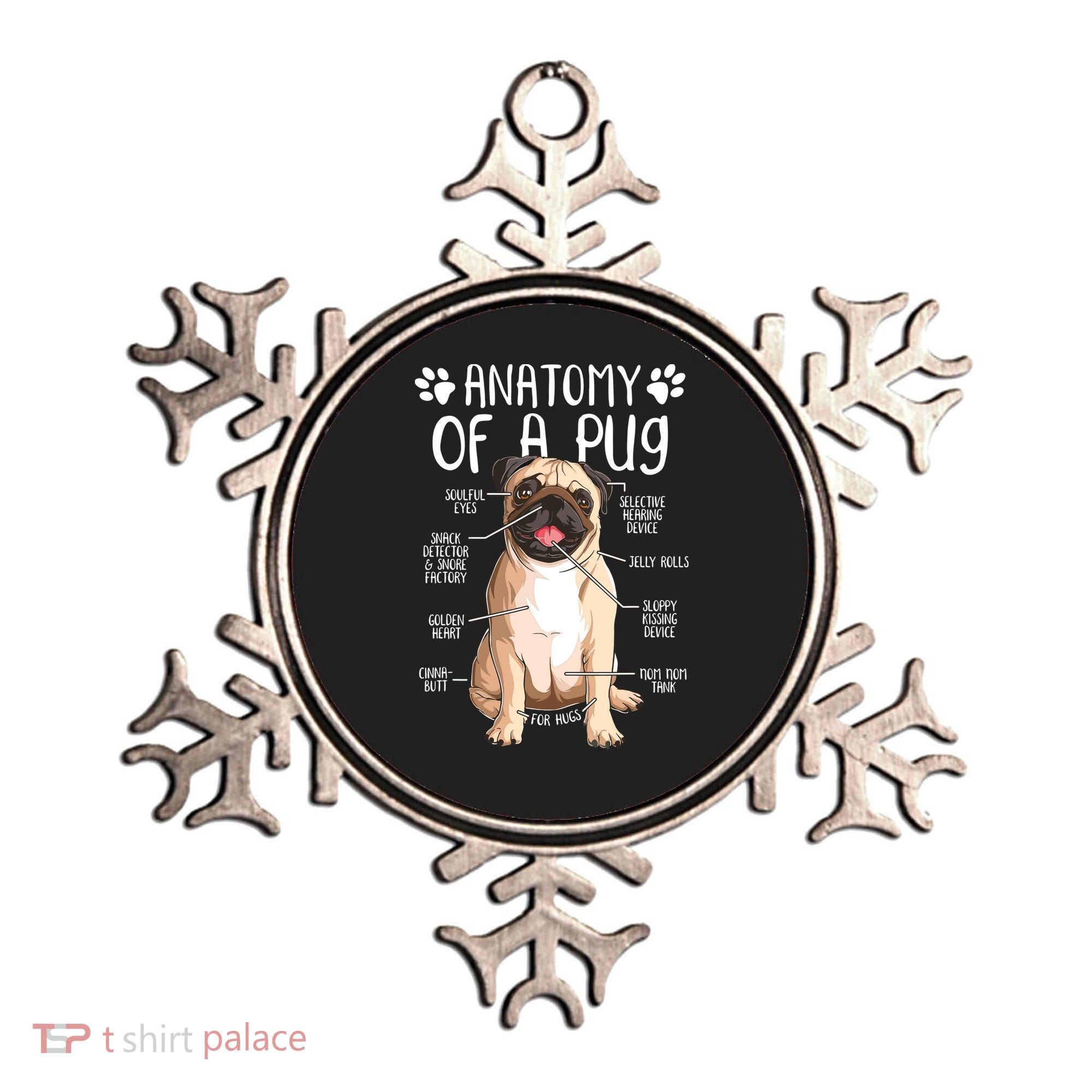 Funny Anatomy Pug Dog Pug Lover Ornament