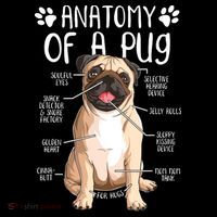 Funny Anatomy Pug Dog Pug Lover Toddler Hoodie thumb 2