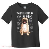 Funny Anatomy Pug Dog Pug Lover Toddler T-Shirt thumb 0