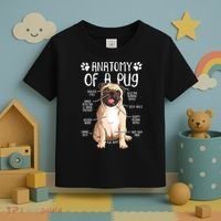 Funny Anatomy Pug Dog Pug Lover Toddler T-Shirt thumb 3