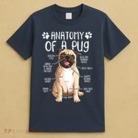 Funny Anatomy Pug Dog Pug Lover T-Shirt thumb 4