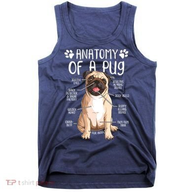 Funny Anatomy Pug Dog Pug Lover Tank Top