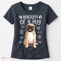 Funny Anatomy Pug Dog Pug Lover Women's T-Shirt thumb 0