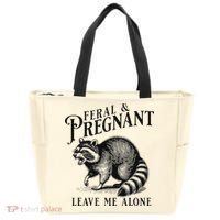 Feral And Pregnant Racoon Tote Bag thumb 0