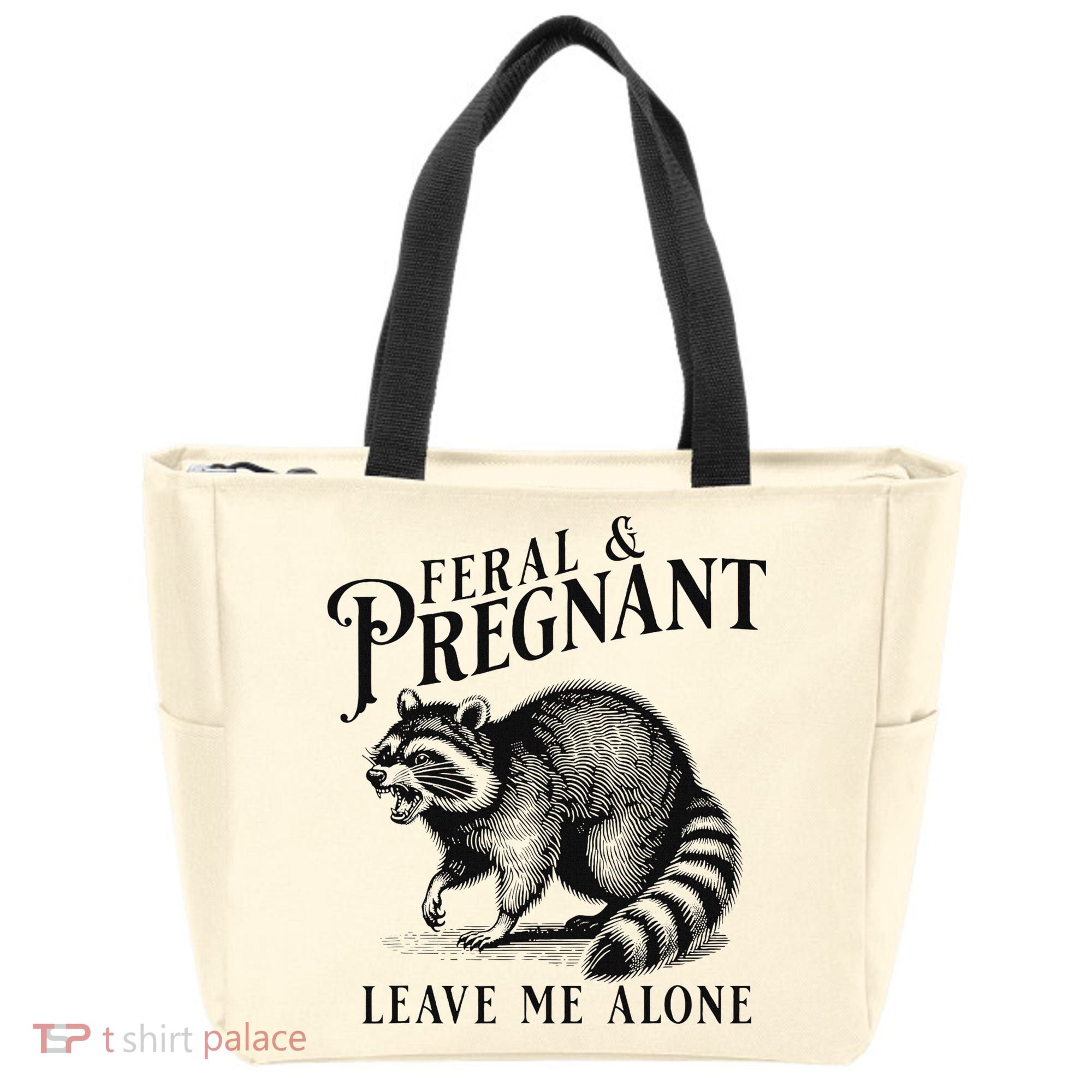 Feral And Pregnant Racoon Tote Bag