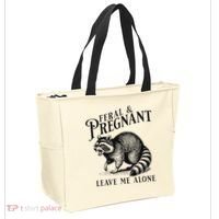 Feral And Pregnant Racoon Tote Bag thumb 2