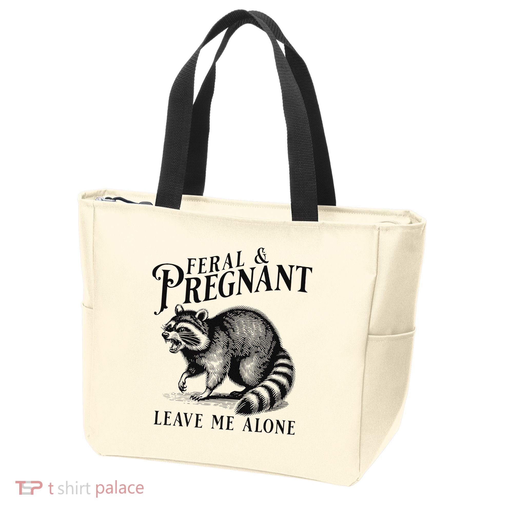 Feral And Pregnant Racoon Tote Bag