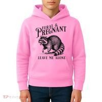 Feral And Pregnant Racoon Kids Hoodie thumb 4