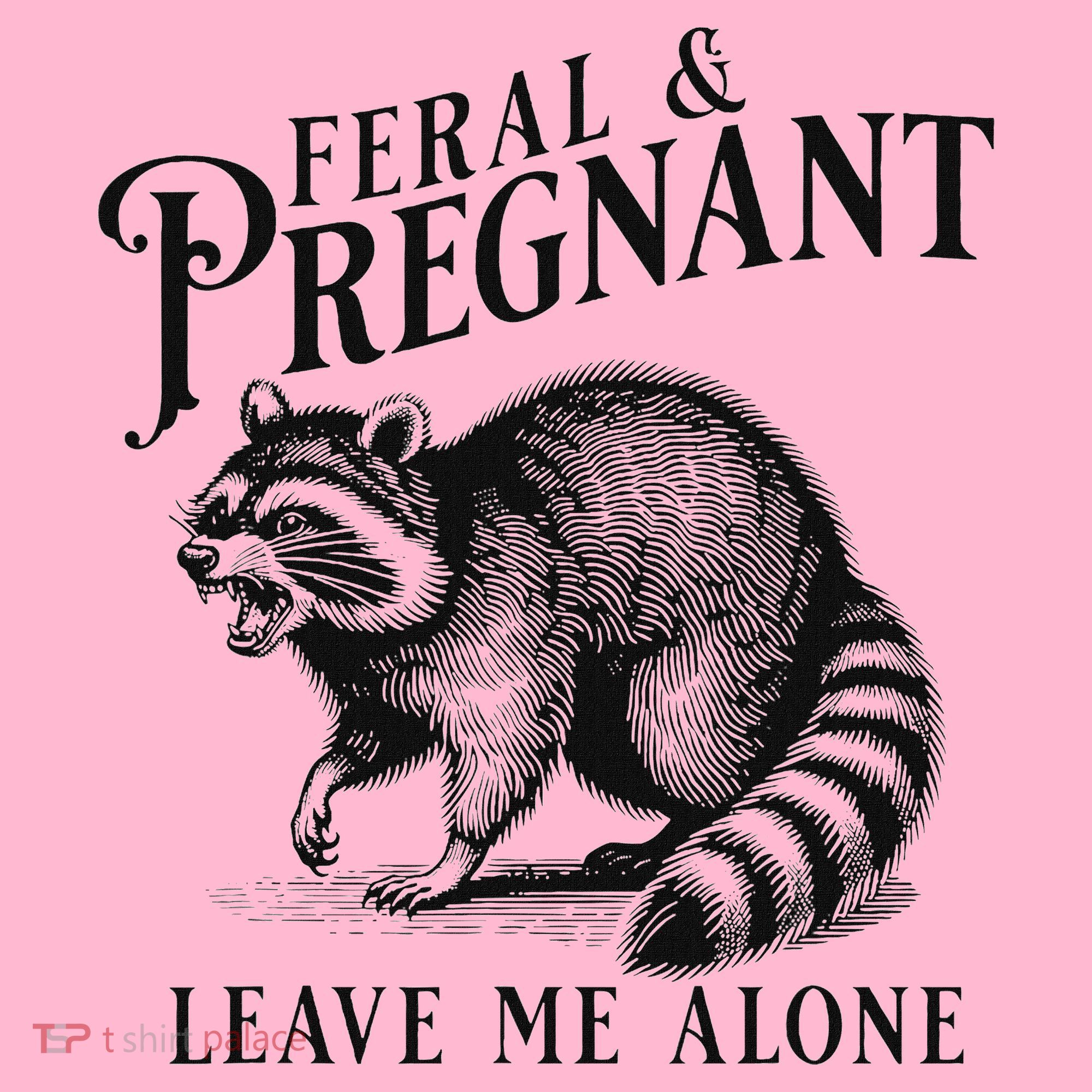 Feral And Pregnant Racoon Kids Long Sleeve Shirt