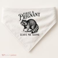 Feral And Pregnant Racoon USA-Made Doggie Bandana thumb 0