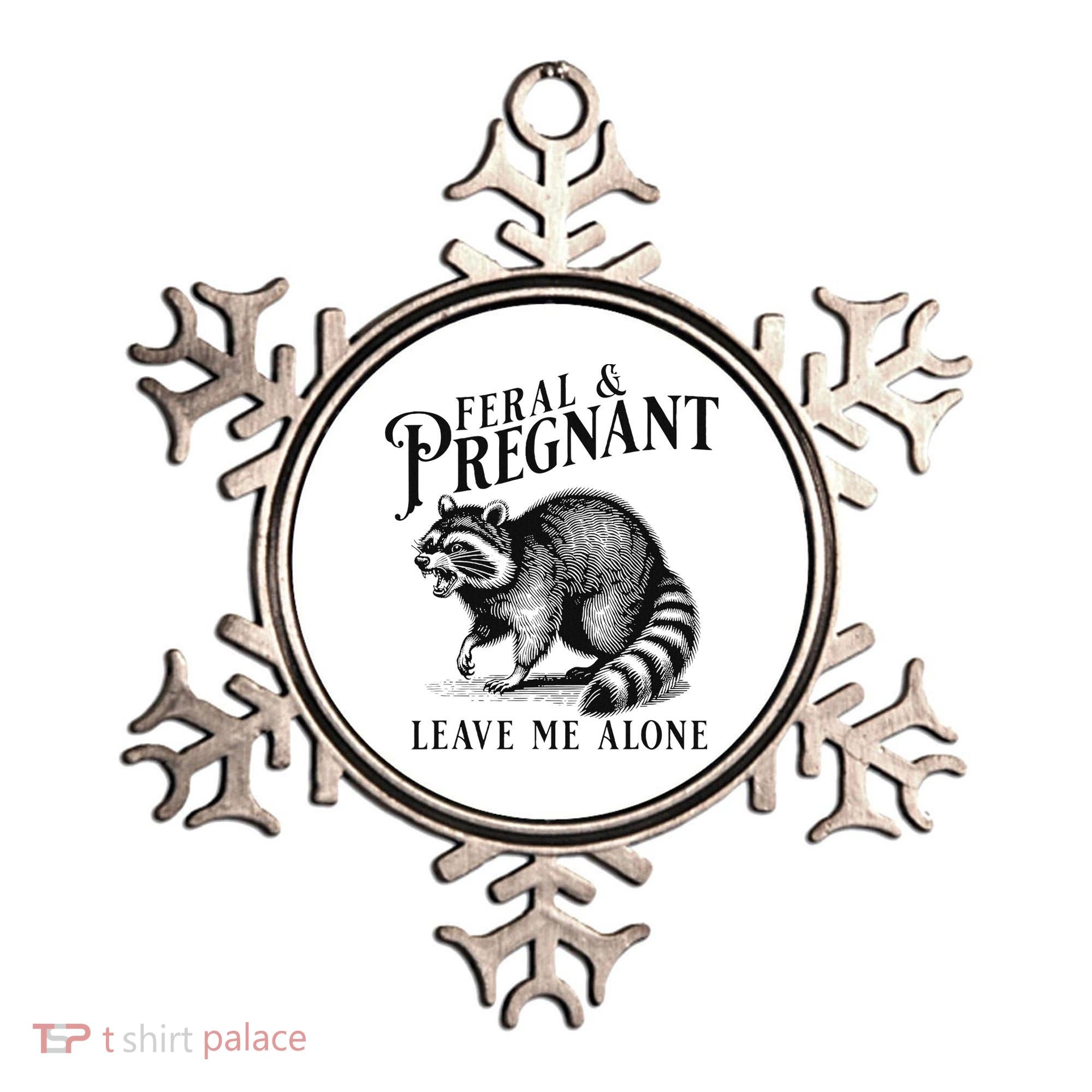 Feral And Pregnant Racoon Ornament