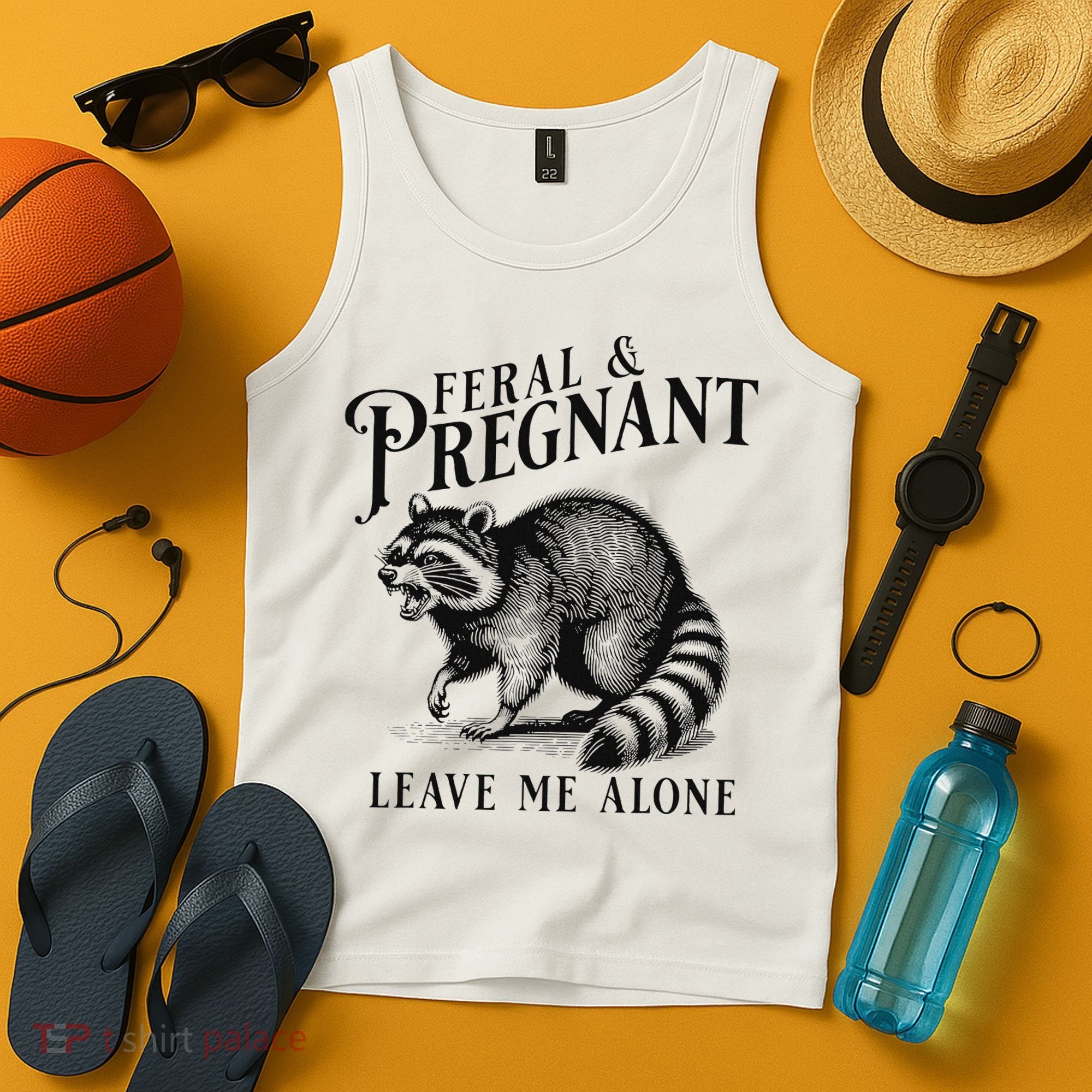 Feral And Pregnant Racoon Tank Top