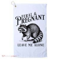 Feral And Pregnant Racoon Golf Towel thumb 0