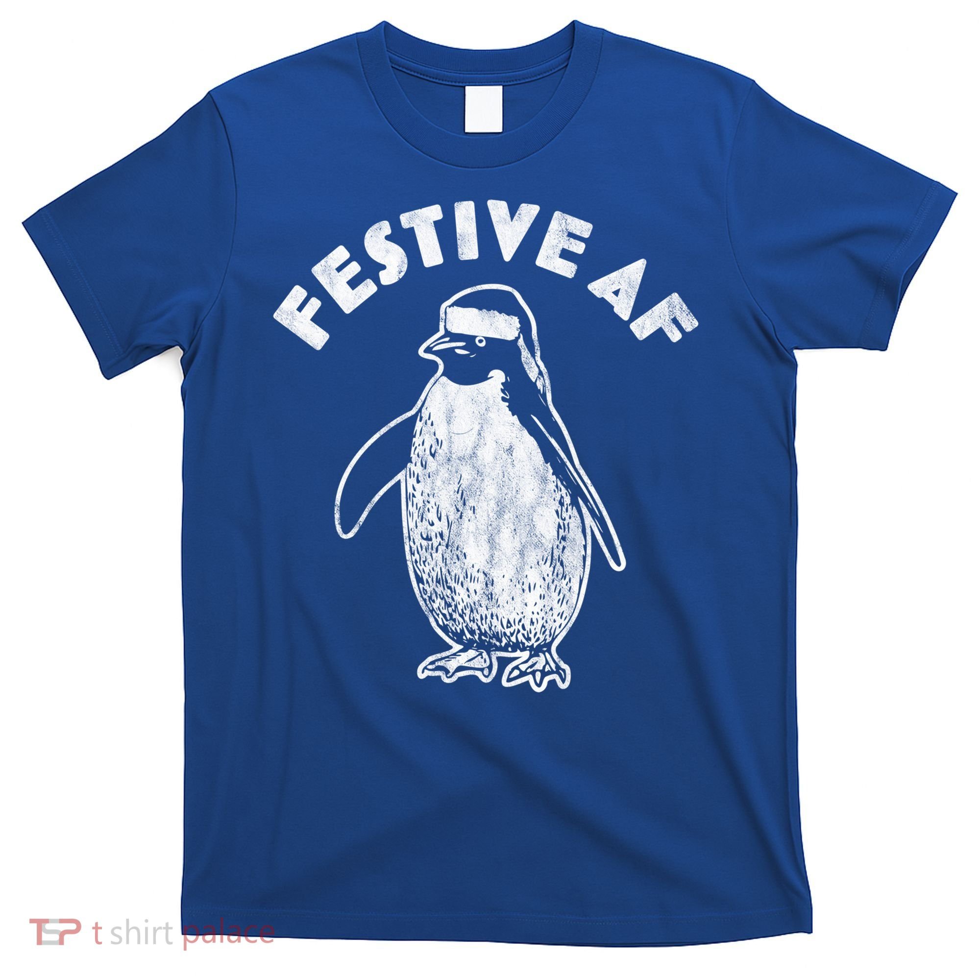 Festive Af Penguin Gift Funny Christmas Retro Vintage Xmas Funny Gift T-Shirt