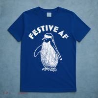 Festive Af Penguin Gift Funny Christmas Retro Vintage Xmas Funny Gift T-Shirt thumb 5