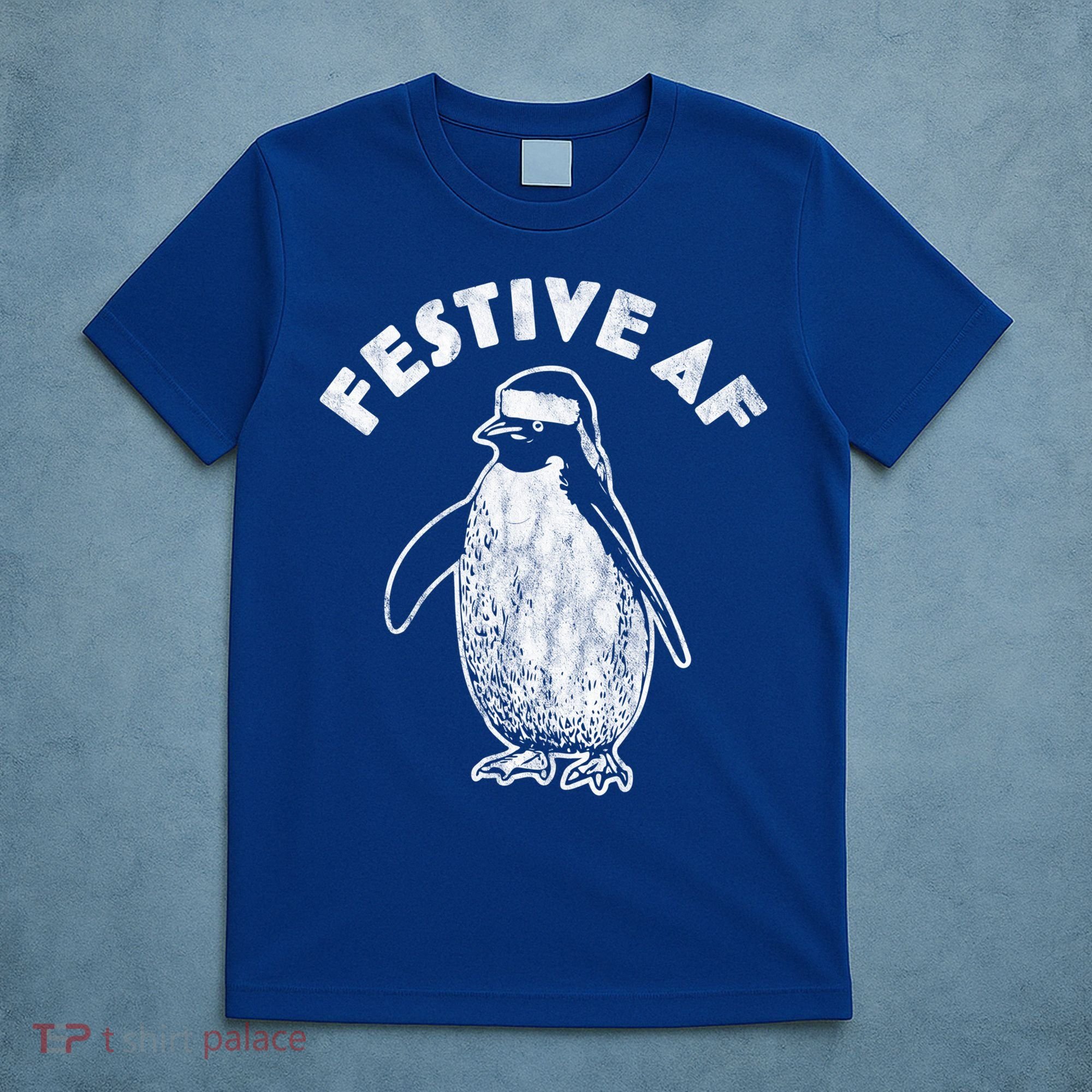 Festive Af Penguin Gift Funny Christmas Retro Vintage Xmas Funny Gift T-Shirt