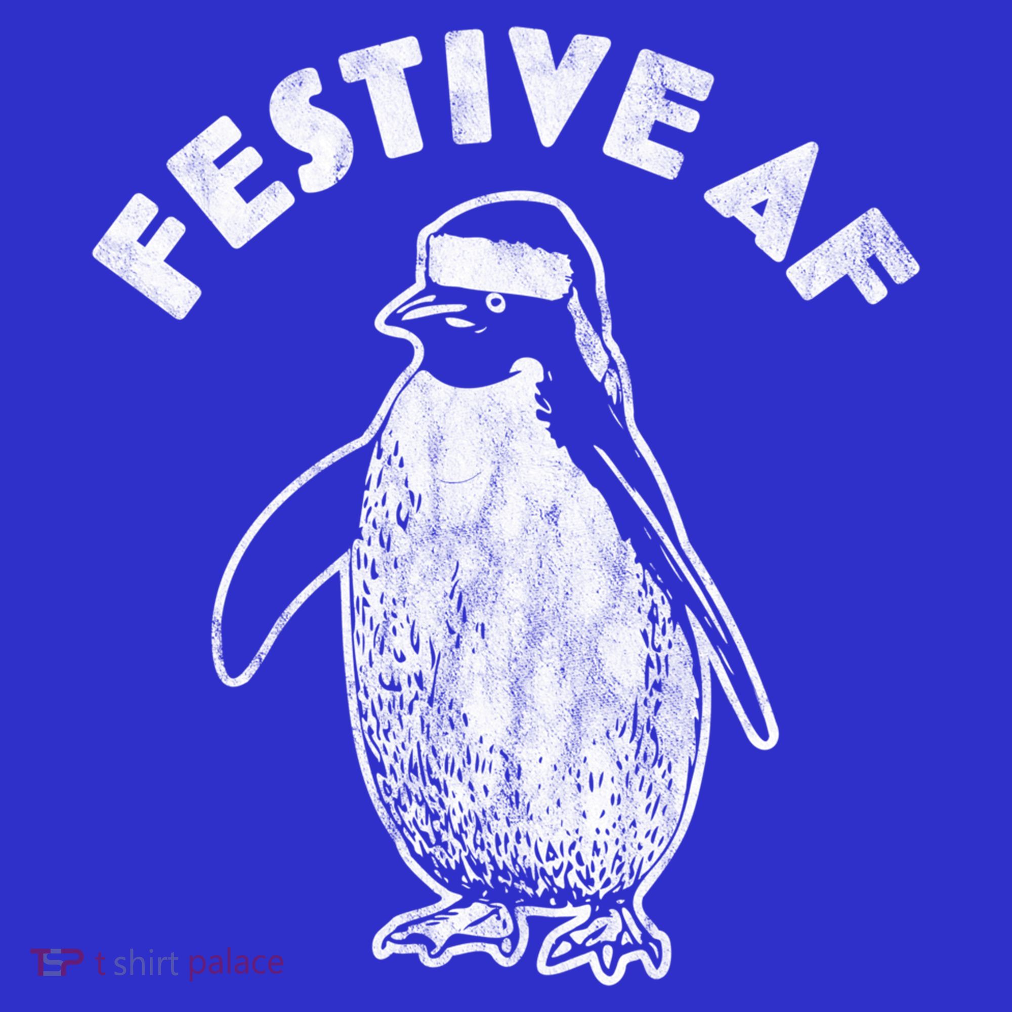 Festive Af Penguin Gift Funny Christmas Retro Vintage Xmas Funny Gift T-Shirt