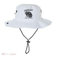 Feral And Pregnant Leave Me Alone Funny Pregnancy Humor Bucket Hat thumb 0