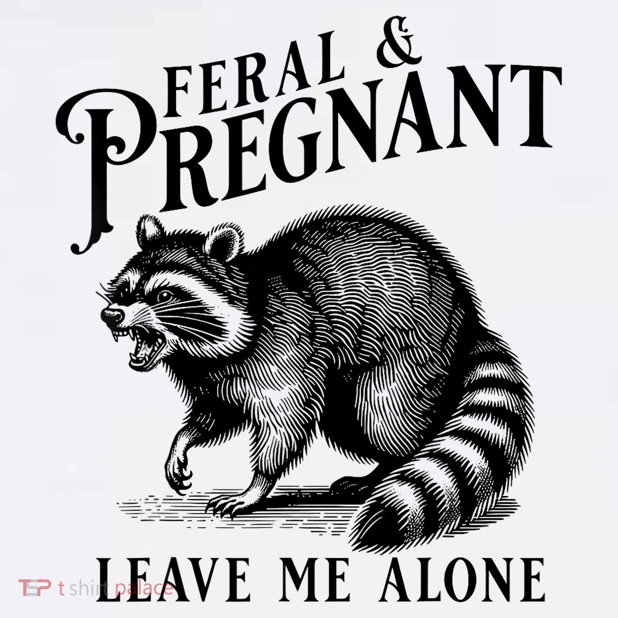 Feral And Pregnant Leave Me Alone Funny Pregnancy Humor Visor