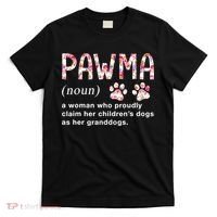 Floral Art Pawma Noun Definition Mama Grandma Dog Lovers TShirt T-Shirt thumb 0