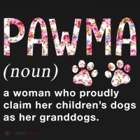 Floral Art Pawma Noun Definition Mama Grandma Dog Lovers TShirt T-Shirt thumb 7