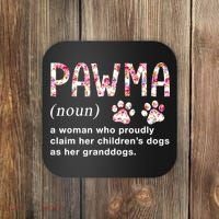 Floral Art Pawma Noun Definition Mama Grandma Dog Lovers TShirt Coaster thumb 0
