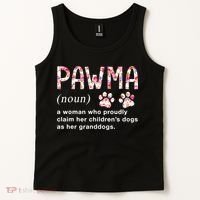 Floral Art Pawma Noun Definition Mama Grandma Dog Lovers TShirt Tank Top thumb 2