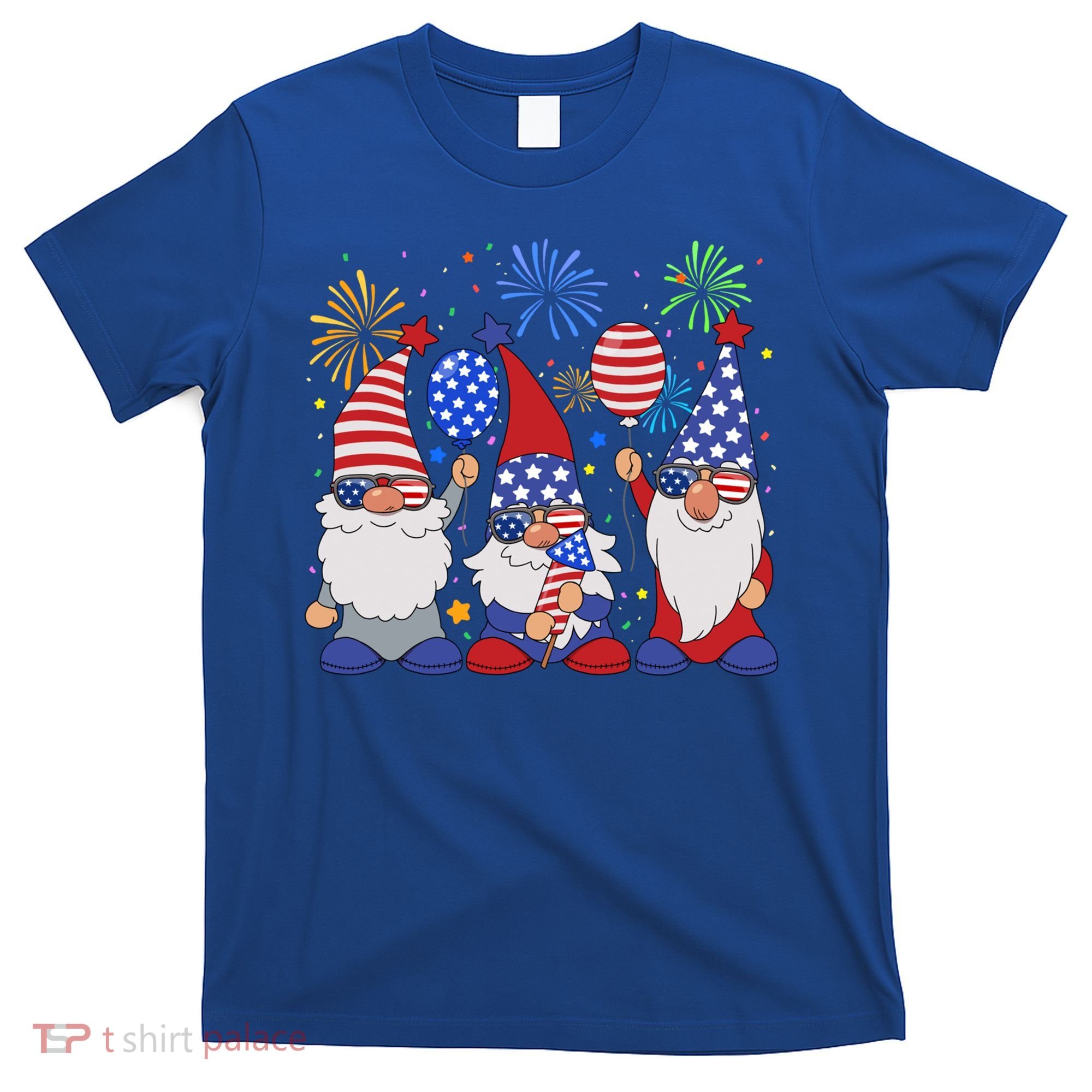 Funny American Patriotic Gnomes Sunglasses Usa 4Th Of July Meaningful Gift T-Shirt