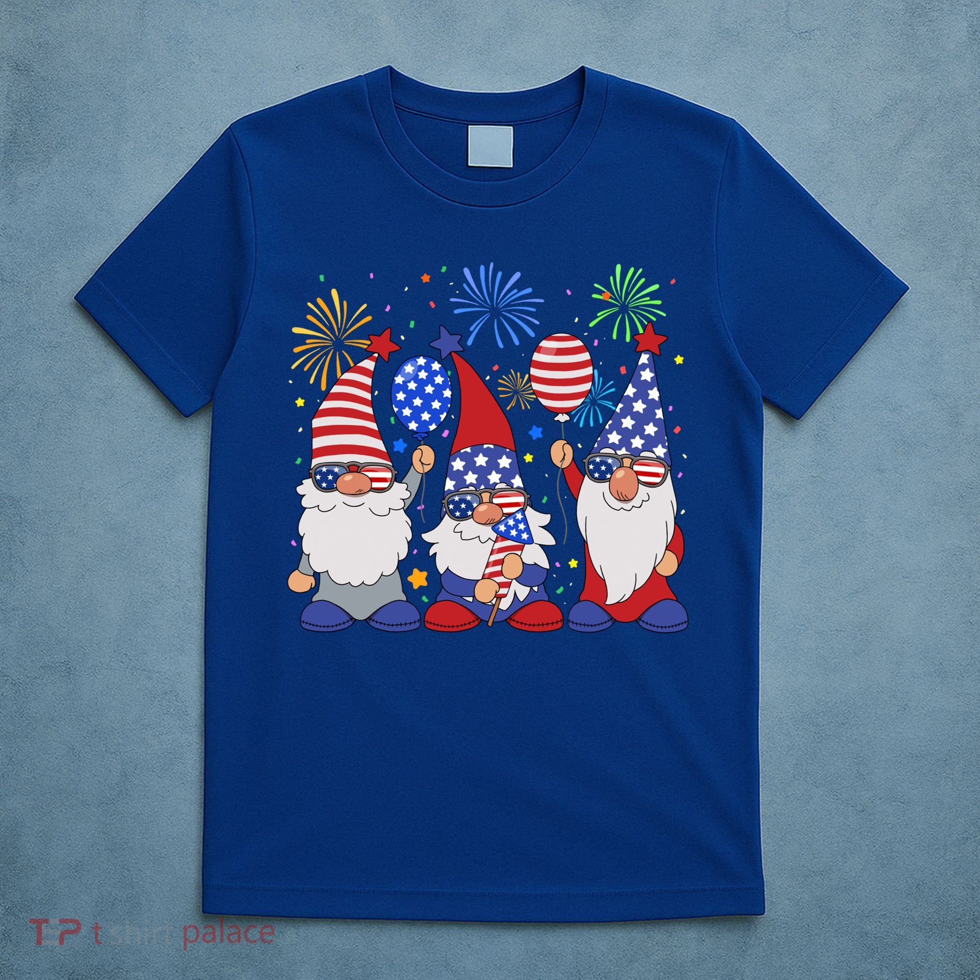 Funny American Patriotic Gnomes Sunglasses Usa 4Th Of July Meaningful Gift T-Shirt