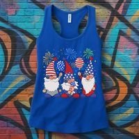 Funny American Patriotic Gnomes Sunglasses Usa 4Th Of July Meaningful Gift Women's Tank Top thumb 3