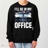 Funny Airplane Pilot Ill Be In My Office Airline Captain Women's Sweatshirt thumb 0