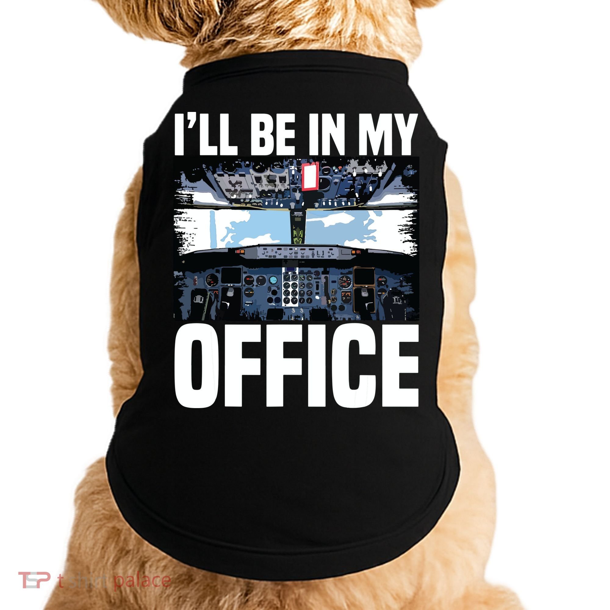 Funny Airplane Pilot Ill Be In My Office Airline Captain Doggie Tank