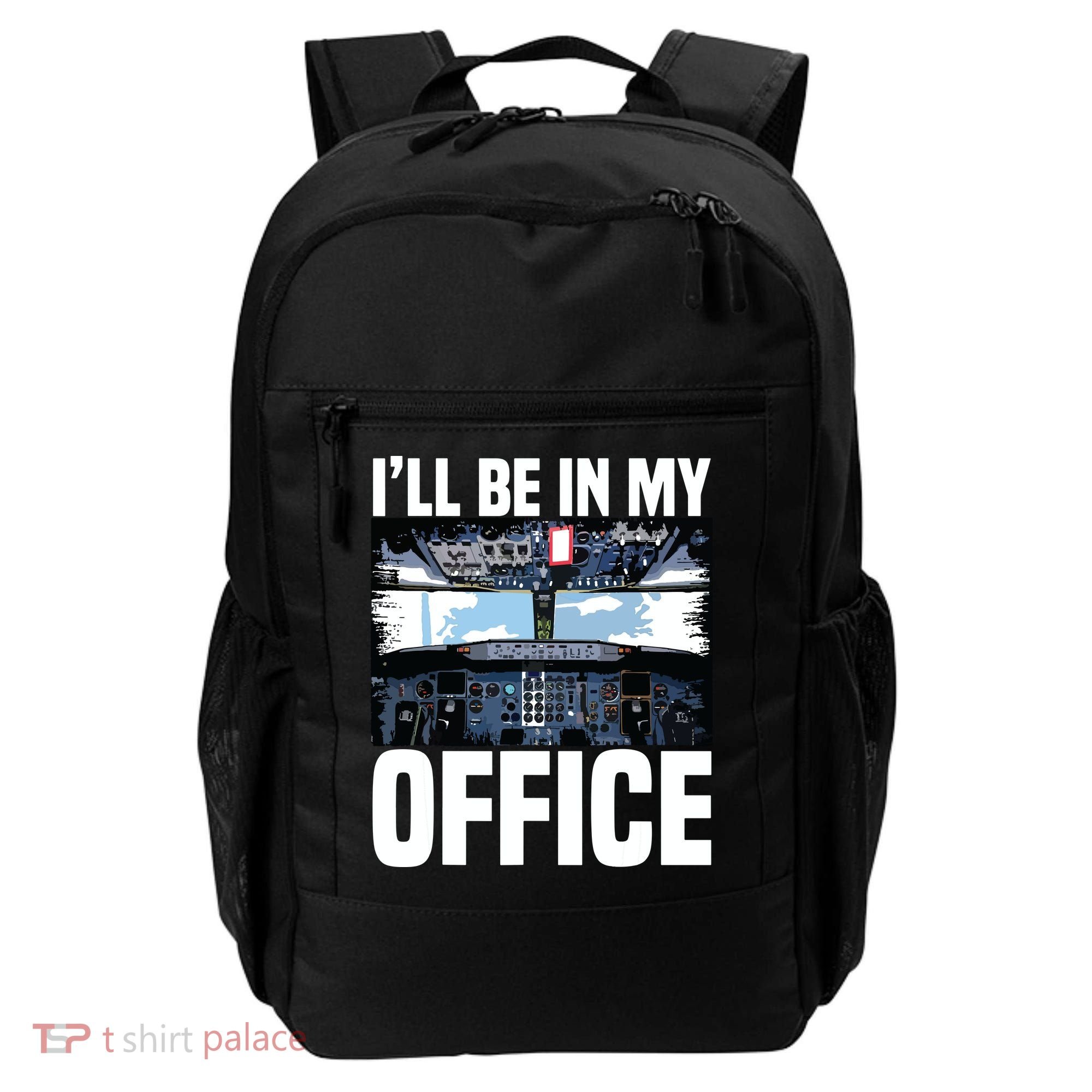 Funny Airplane Pilot Ill Be In My Office Airline Captain Backpack
