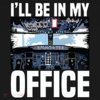 Funny Airplane Pilot Ill Be In My Office Airline Captain Women's Hoodie thumb 2
