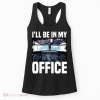 Funny Airplane Pilot Ill Be In My Office Airline Captain Women's Tank Top thumb 0