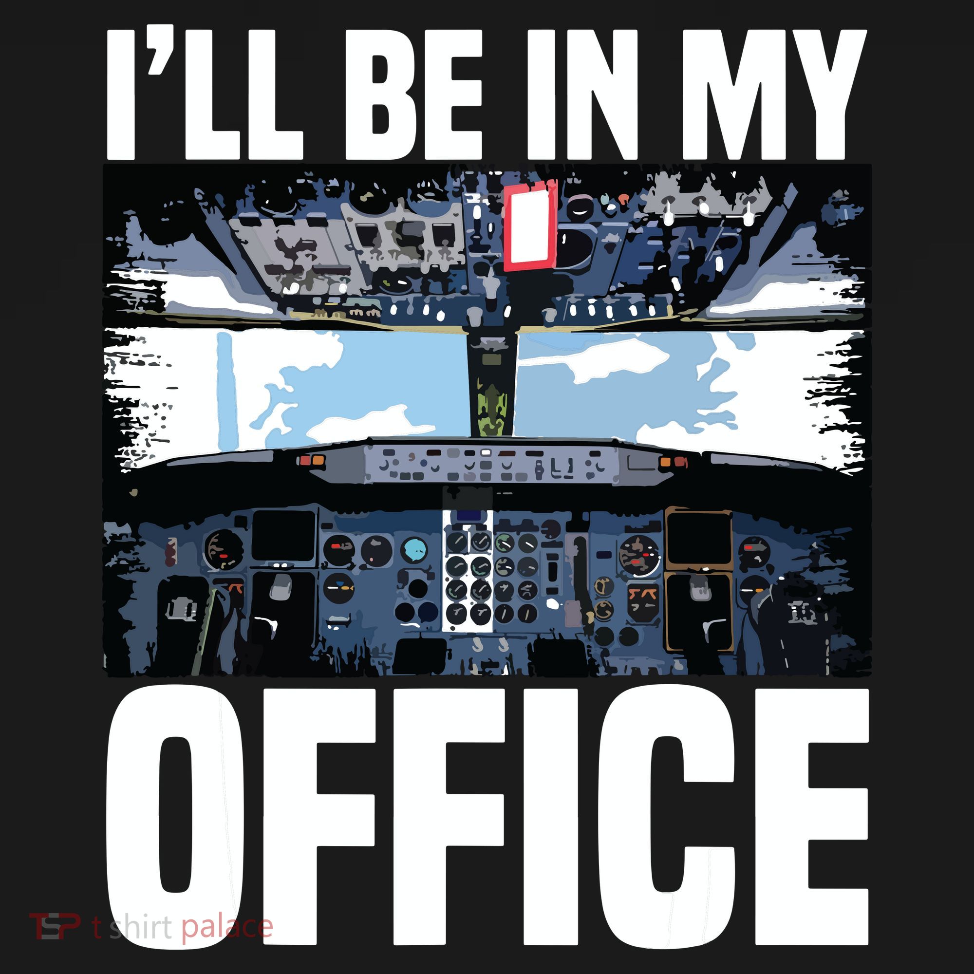 Funny Airplane Pilot Ill Be In My Office Airline Captain Women's Tank Top