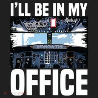 Funny Airplane Pilot Ill Be In My Office Airline Captain Hat thumb 2
