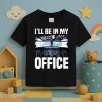 Funny Airplane Pilot Ill Be In My Office Airline Captain Toddler T-Shirt thumb 3