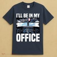 Funny Airplane Pilot Ill Be In My Office Airline Captain T-Shirt thumb 4