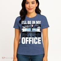 Funny Airplane Pilot Ill Be In My Office Airline Captain Women's T-Shirt thumb 4