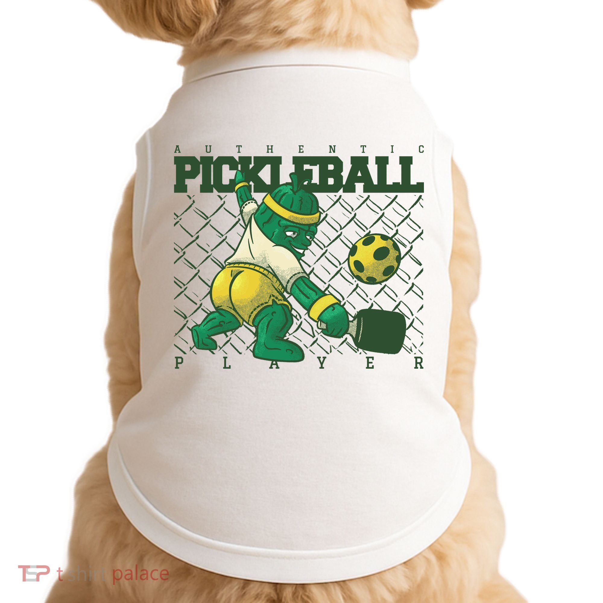 Funny Authentic Pickleball Sport Player Doggie Tank