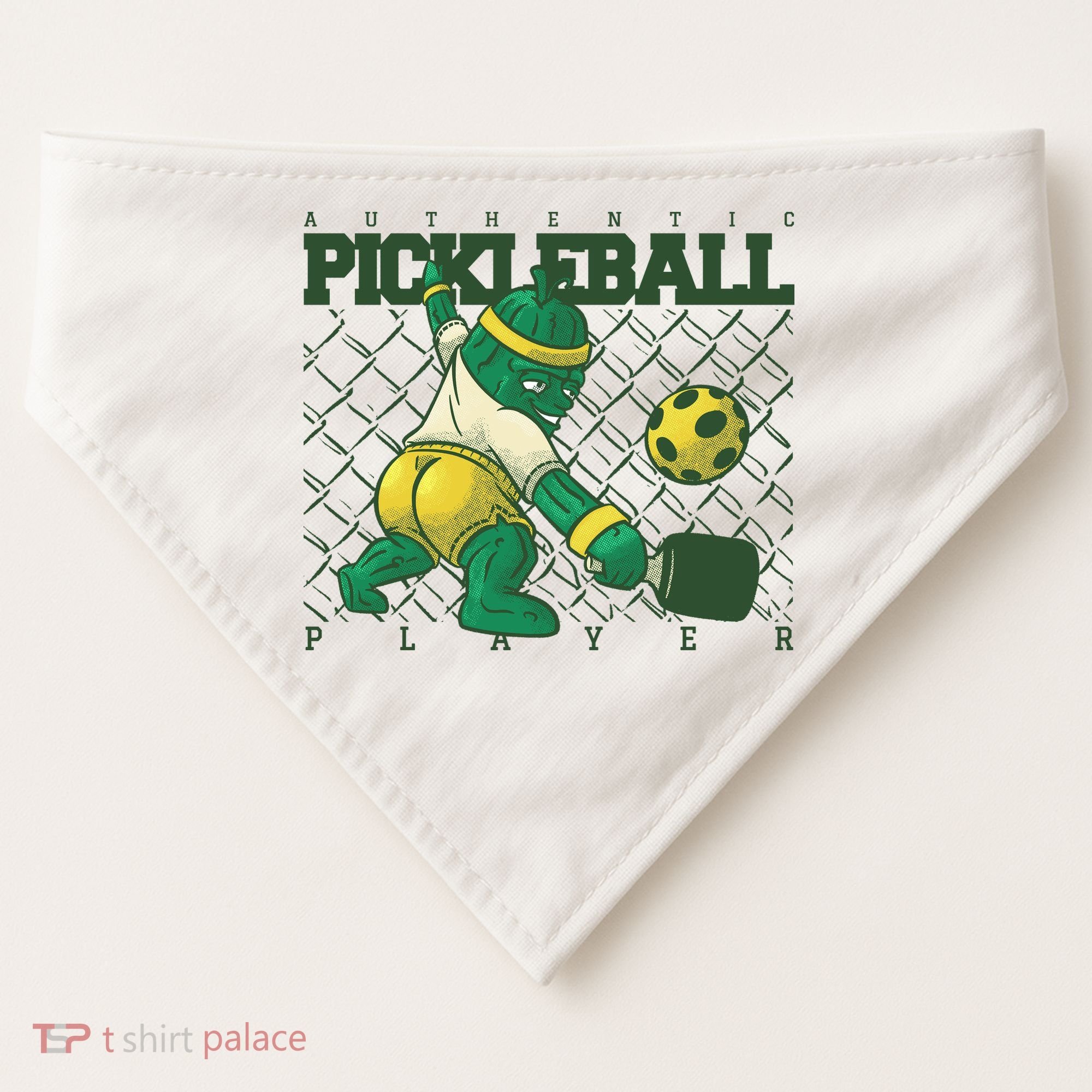 Funny Authentic Pickleball Sport Player USA-Made Doggie Bandana