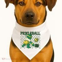 Funny Authentic Pickleball Sport Player USA-Made Doggie Bandana thumb 1